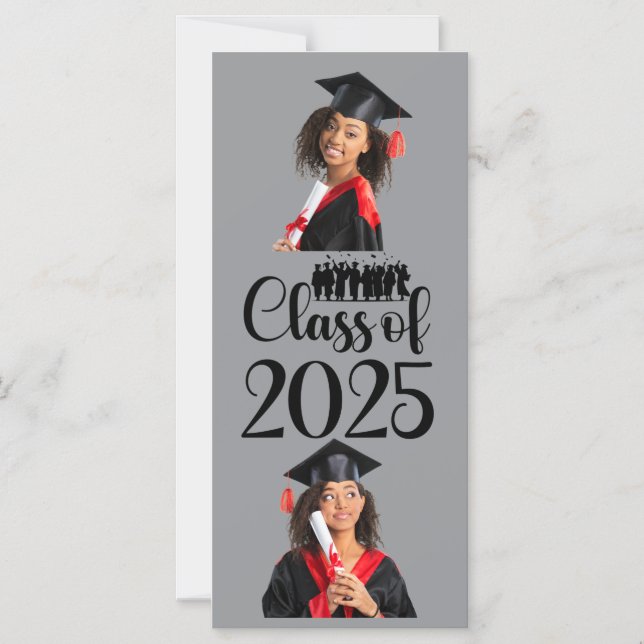 Klass 2025 Studenten Personlig Magnetisk Inbjudningskort (Framsida)