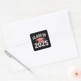 Klass 2025 Studenten-Proud Grad 2025 Fyrkantigt Klistermärke