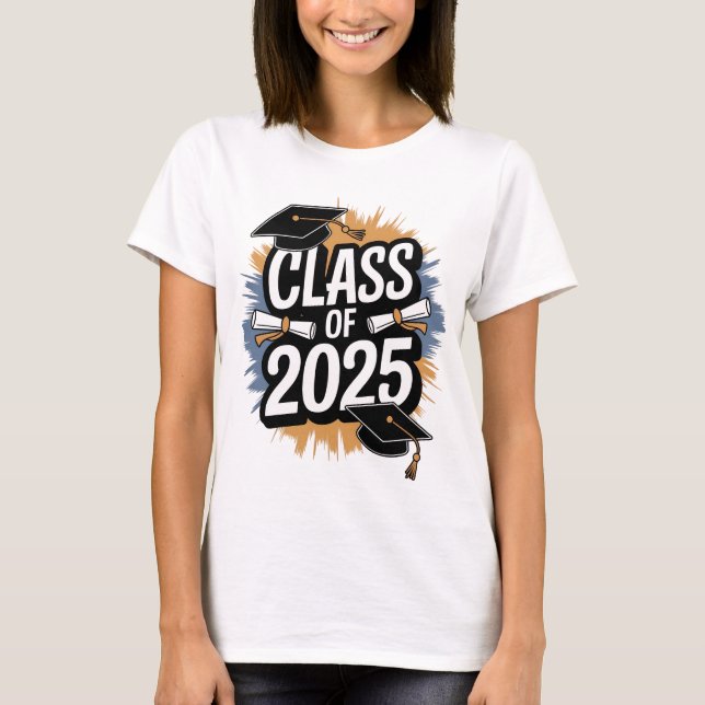Klass 2025 Studenten T-Shirt - Högre årshandel (Framsida)