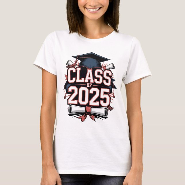 Klass 2025 Studenten T-Shirt - Högre årshandel (Framsida)