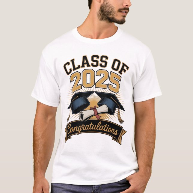 Klass 2025 Studenten T-Shirt - Högre årshandel (Framsida)