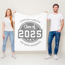 Klass 2025 Vintage Student Namn Fleecefilt