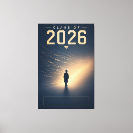 Klass 2026 Anpassat Namn Examen Dekoration Canvastryck
