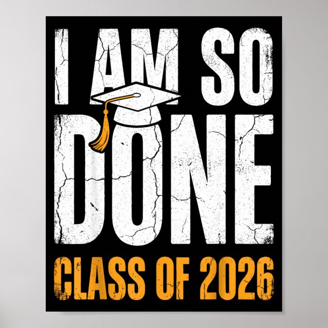 Klass 2026 är klara med examen ledsna poster (Framsidan)
