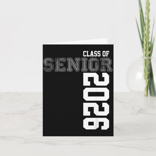 Klass 2026 avgångsklass 26 examen  kort (Framsida)