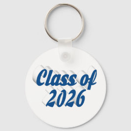 Klass 2026 blå text examen nyckelring