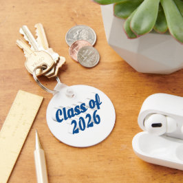 Klass 2026 blå text examen nyckelring