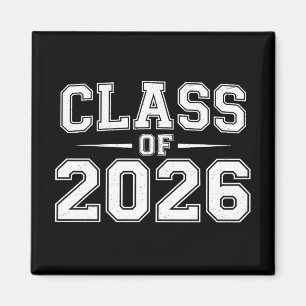 Klass 2026 Examen Utbildad Retro Vintage Magnet