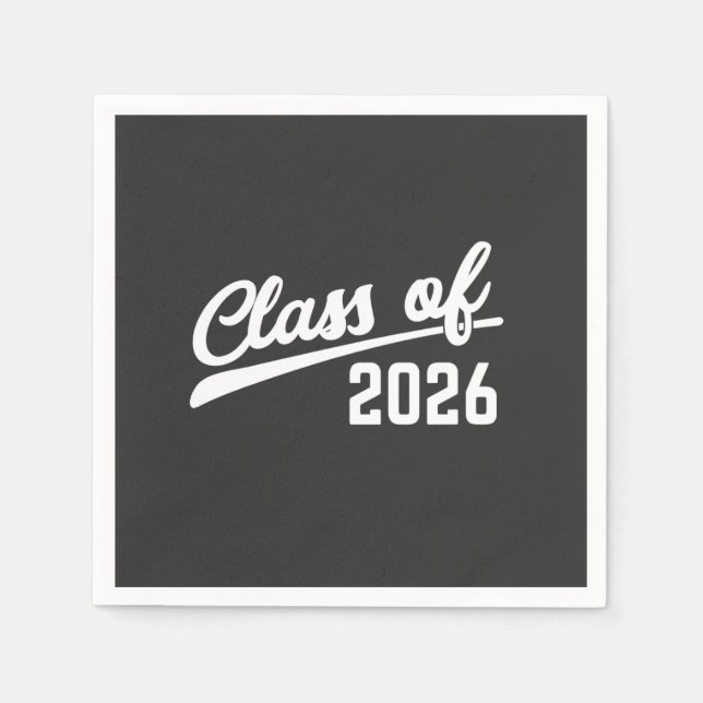 Klass 2026 Examenår 2026 Skola   Pappersservett (Framsidan)