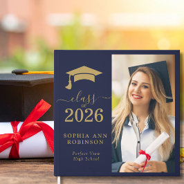 Klass 2026 Foto Blå Guld Examenfest Gästböcker