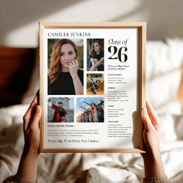 Klass 2026 Foto Collage Minnesaffisch Poster