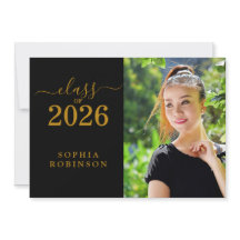 Klass 2026 Foto Modern Tacksamhetskort