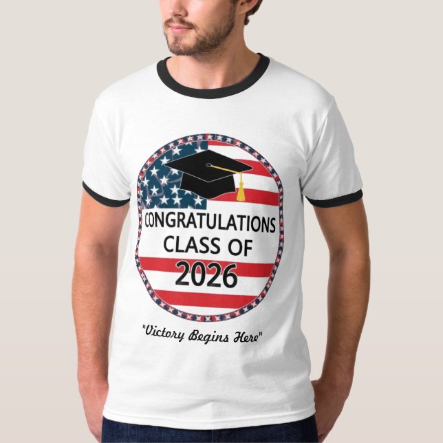 Klass 2026 – Framgångsstjärnor T Shirt (Framsida)
