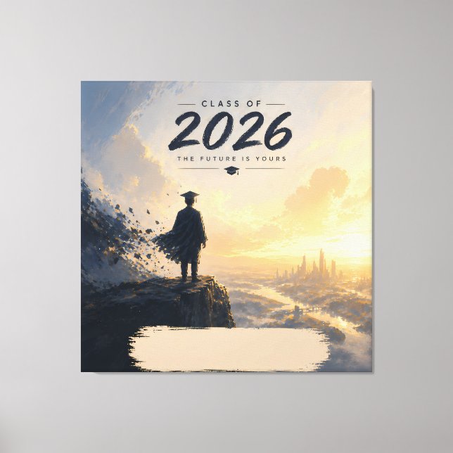 Klass 2026 Framtiden Är Din Examensdesign Canvastryck (Framsida)