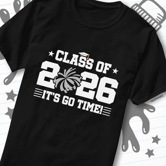 Klass 2026 Grå Glädje Examen Det Är Dags T Shirt (Skapare uppladdad)