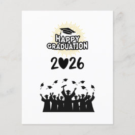 Klass 2026 Grattis på studenten - Minimalistisk Flygblad