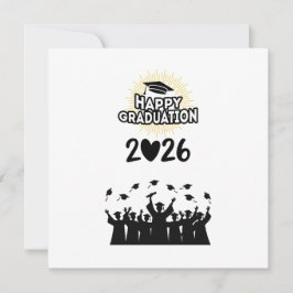 Klass 2026 Grattis på studenten - Minimalistisk Inbjudningar