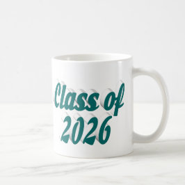 Klass 2026 grön text examen kaffemugg