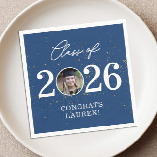 Klass 2026 Guld Glitter Examen Servett