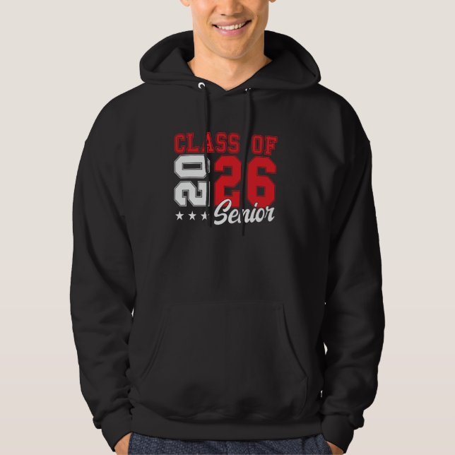 Klass 2026: Högre natt 2026 Klass 2026 Grad Hoodie (Framsida)