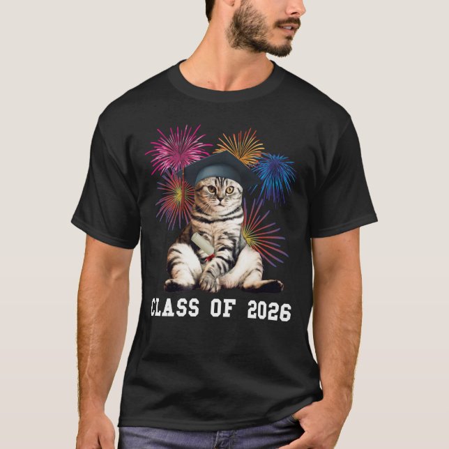 Klass 2026 kattälskare t shirt (Framsida)