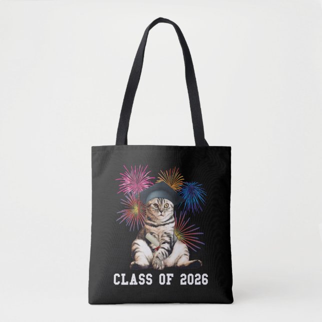 Klass 2026 Kattälskare Tygkasse (Framsida)