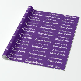 Klass 2026 Lila Grattis Examensnamn Presentpapper