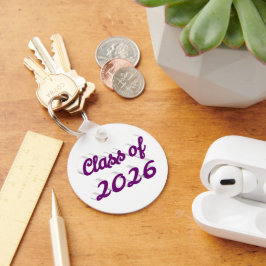 Klass 2026 lila skrivstil examen nyckelring