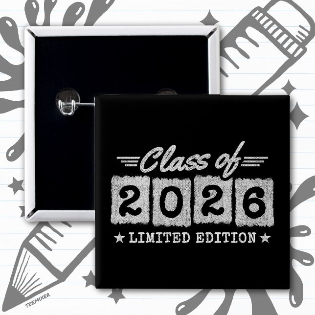 Klass 2026 Limited Edition-examenstext Knapp (Skapare uppladdad)