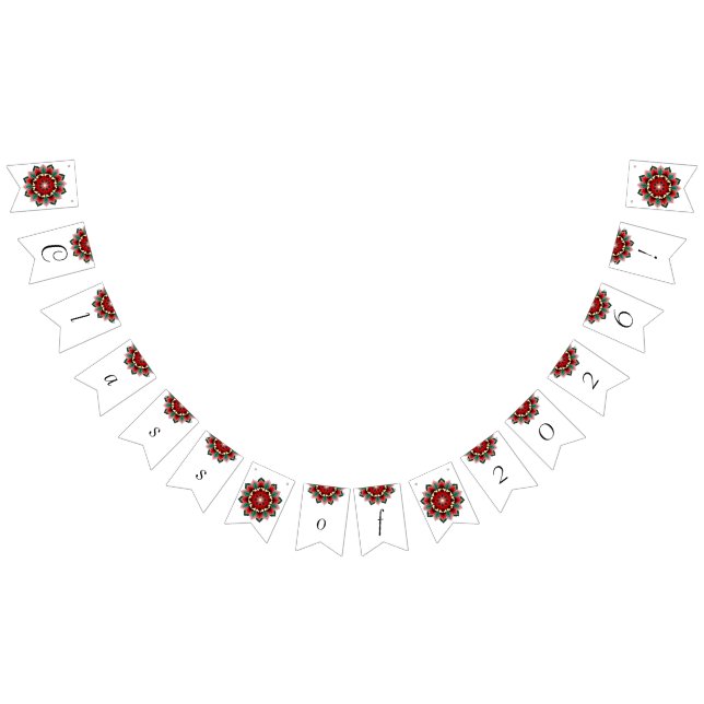 Klass 2026! Mandala i rött Vimplar (Alla)