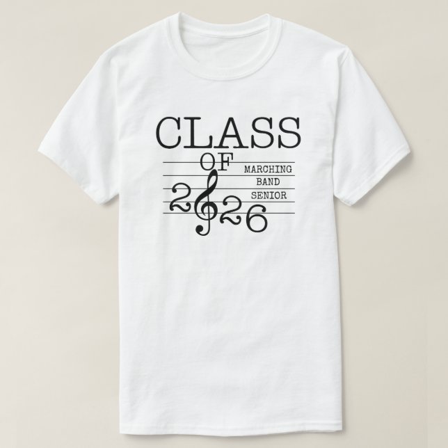 Klass 2026 Marching Band Senior T Shirt (Design framsida)