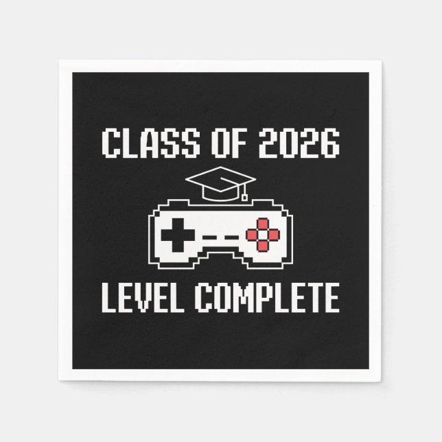 Klass 2026 Nivå Komplett Spelande Examen Pappersservett (Framsidan)