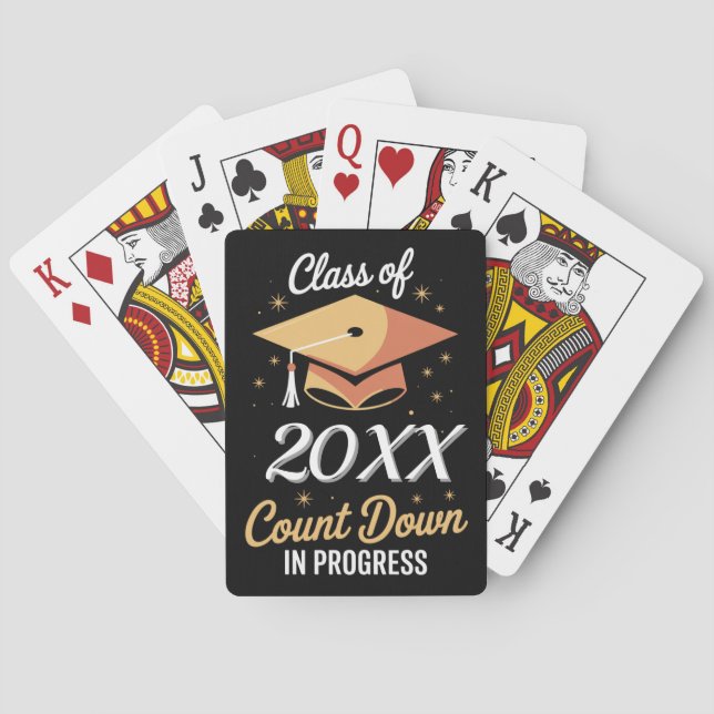 Klass 2026 Räkna Ner Pågår Personlig  Casinokort (Baksidan)