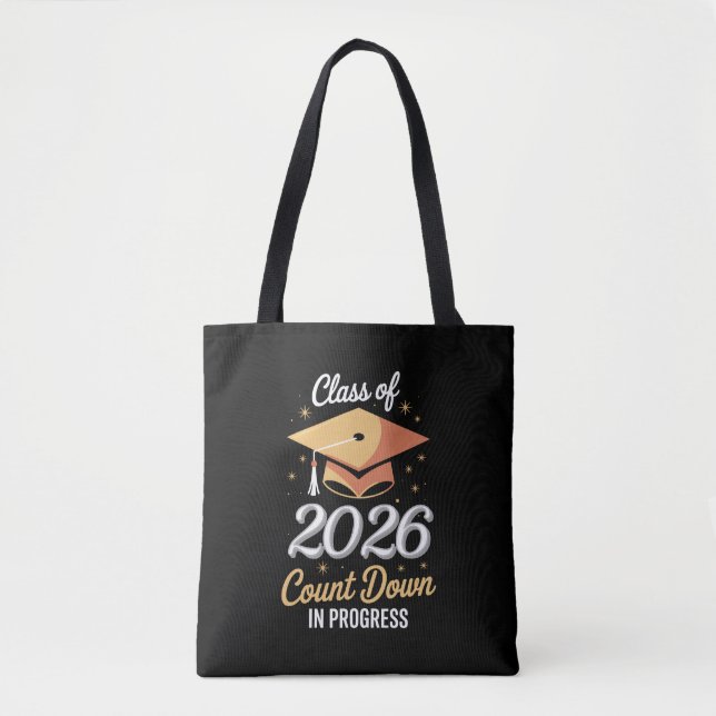 Klass 2026 Räkna Ner Pågår Personlig  Tygkasse (Framsida)