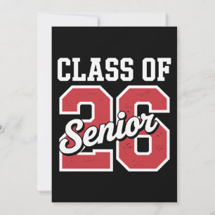 Klass 2026 Senior Röda Examen 26 Akademiker Inbjudningar