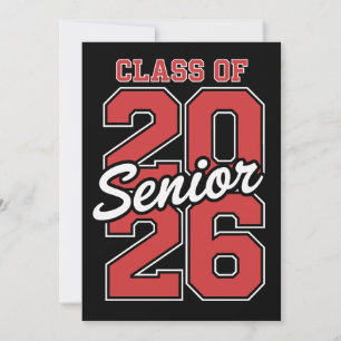 Klass 2026 Senior Röda Examen 26 Akademiker Inbjudningar