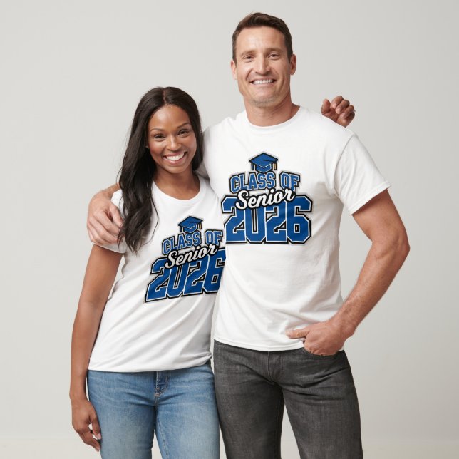 Klass 2026 Senior Stolt Typography  T Shirt (Unisex)