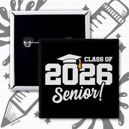 Klass 2026 Senior Varsity Examen Roligt Citat Knapp