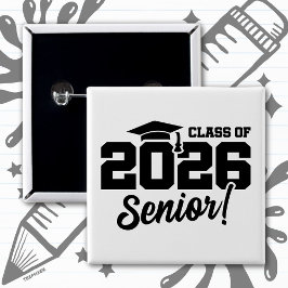 Klass 2026 Senior Varsity Examen Roligt Citat Knapp