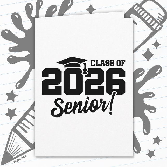 Klass 2026 Senior Varsity Examen Roligt Citat Kort (Skapare uppladdad)