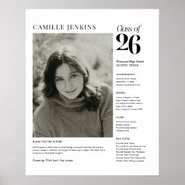 Klass 2026 Seniorfoto Minnesaffisch Poster