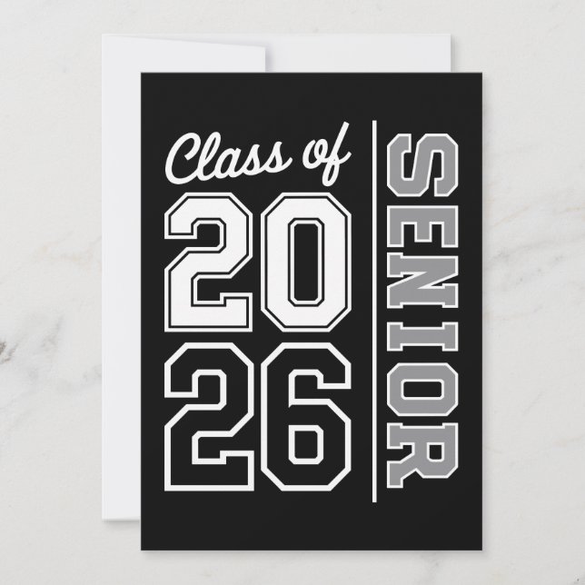 Klass 2026 Seniorutexamen 26 Utexaminerad Inbjudningar (Framsida)