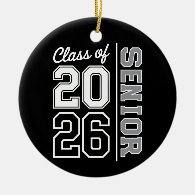 Klass 2026 Seniorutexamen 26 Utexaminerad Julgransprydnad Keramik (Framsidan)