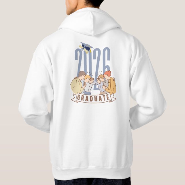 Klass 2026 söta examenskläder hoodie (Baksida)