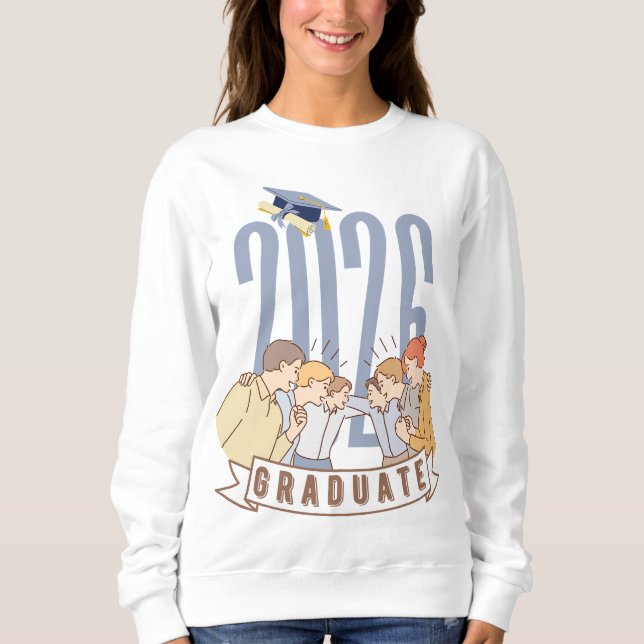 Klass 2026 söta examenskläder t shirt (Framsida)