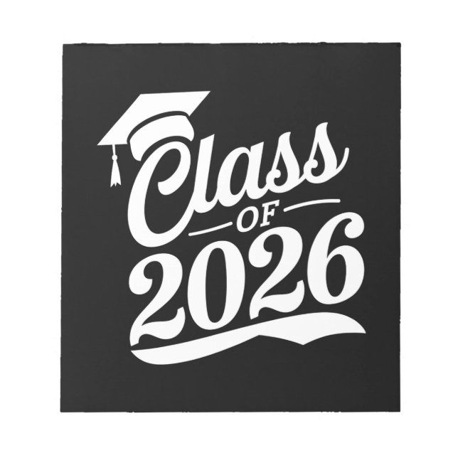 Klass 2026 Stolt Examens Student Examen Anteckningsblock (Framsida)