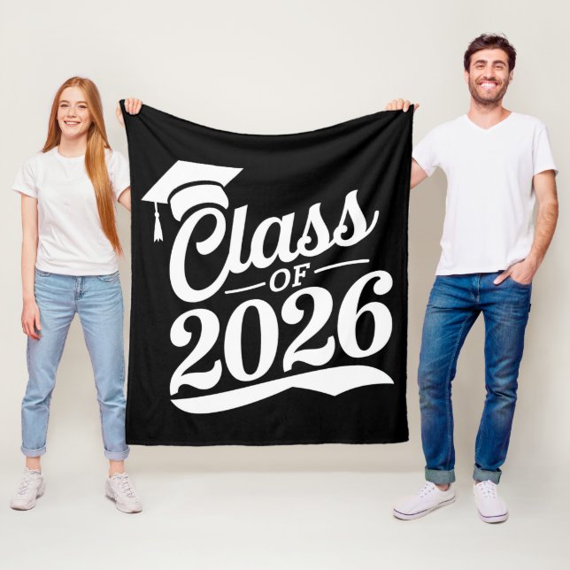 Klass 2026 Stolt Examens Student Examen Fleecefilt (På plats)