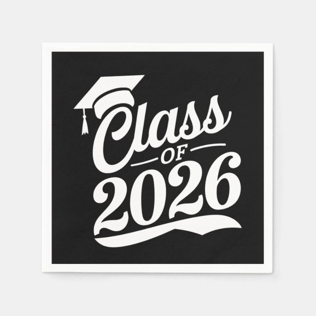 Klass 2026 Stolt Examens Student Examen Pappersservett (Framsidan)