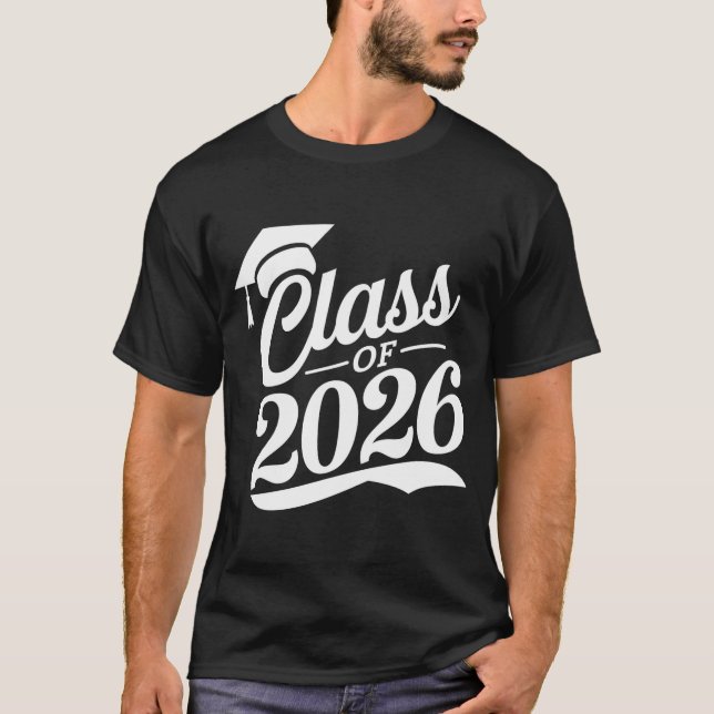 Klass 2026 Stolt Examens Student Examen T Shirt (Framsida)