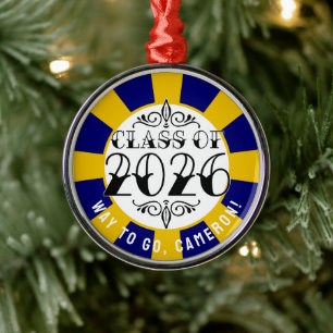 Klass 2026 Studenten Julgransprydnad Metall